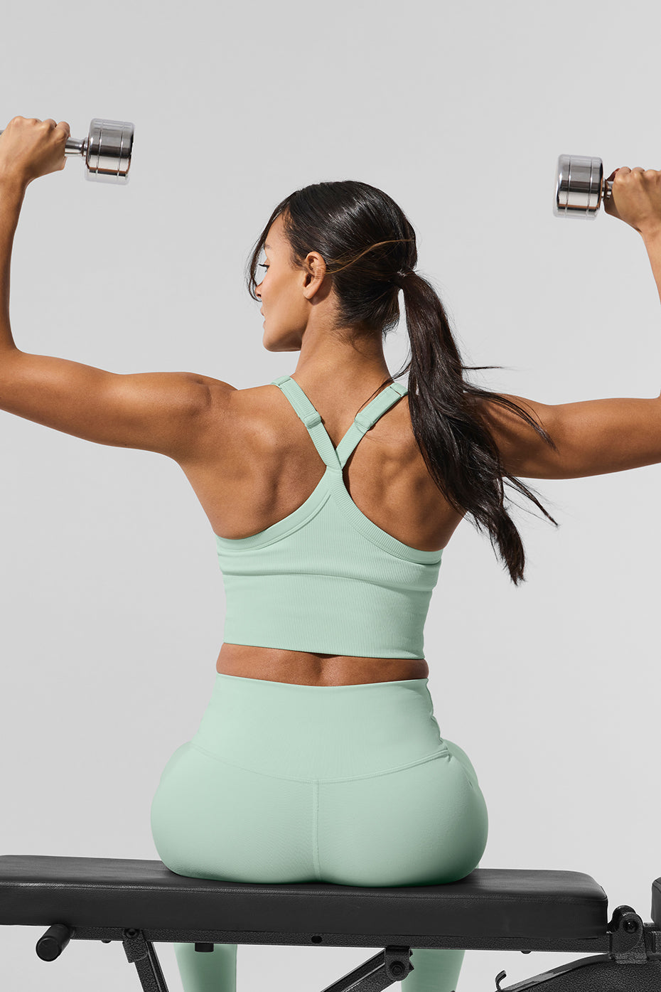 Seamless Ribbed Favorite Bra Tank - Spearmint - Image 5