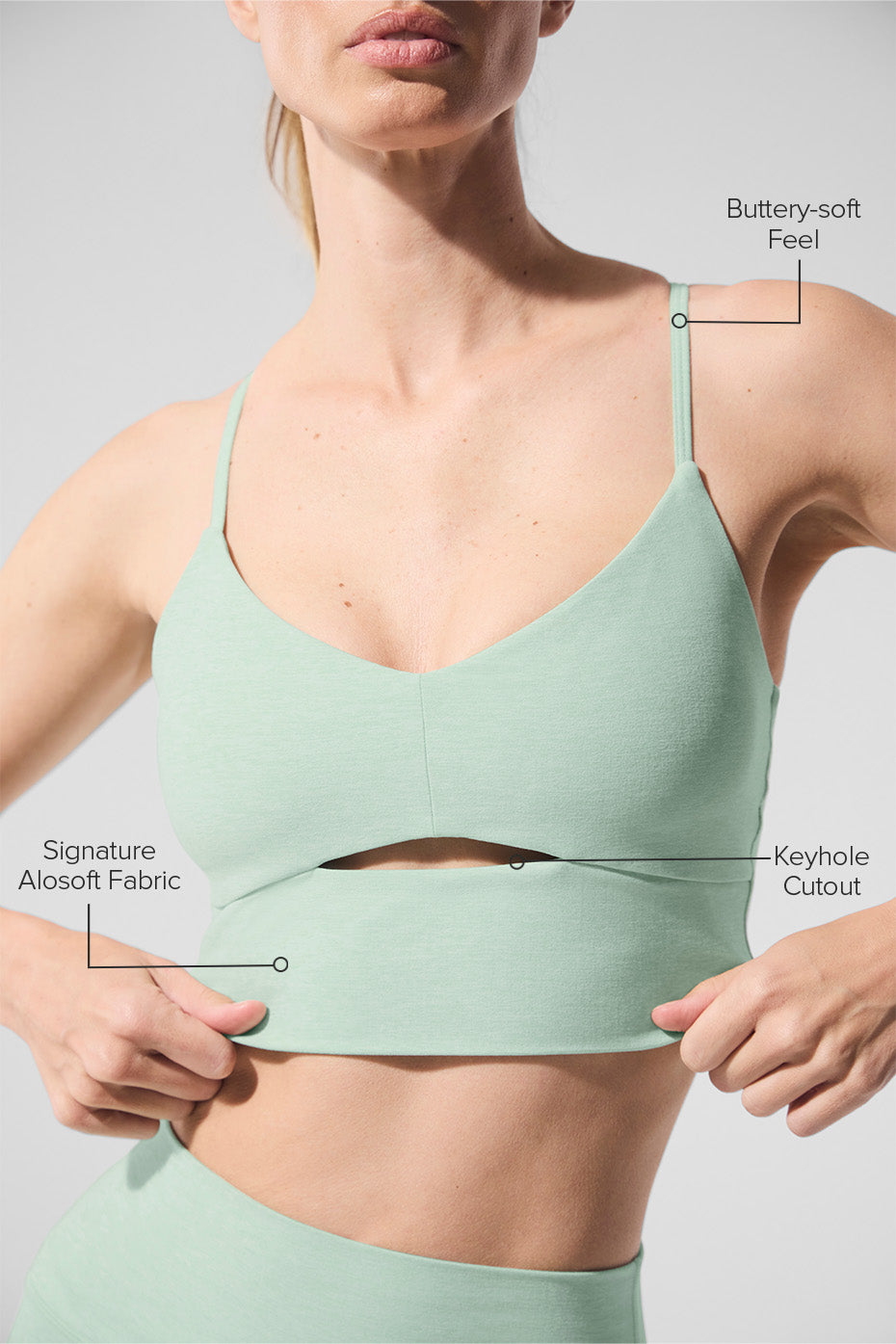 Alosoft Highlight Bra - Spearmint Heather - Image 2
