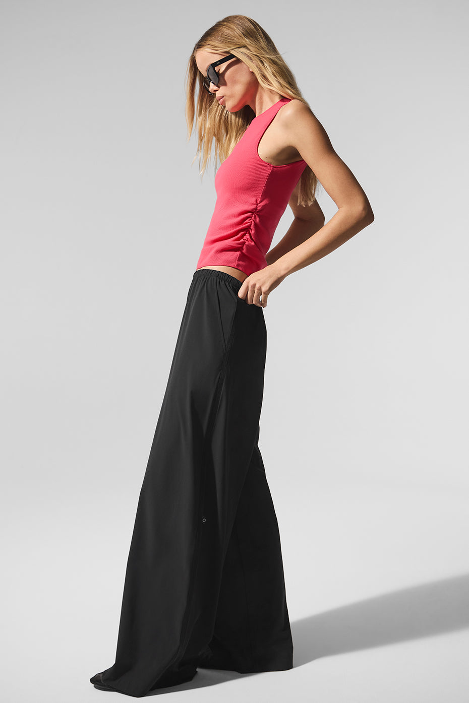 Ribbed En Pointe Tank - Candy Red - Image 4