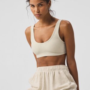 Alosoft Center Stage Bra - Oatmeal Heather