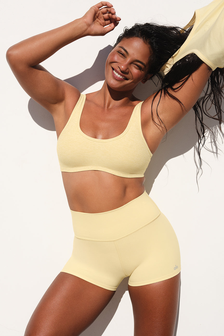 Alosoft Center Stage Bra - Warm Butter Heather