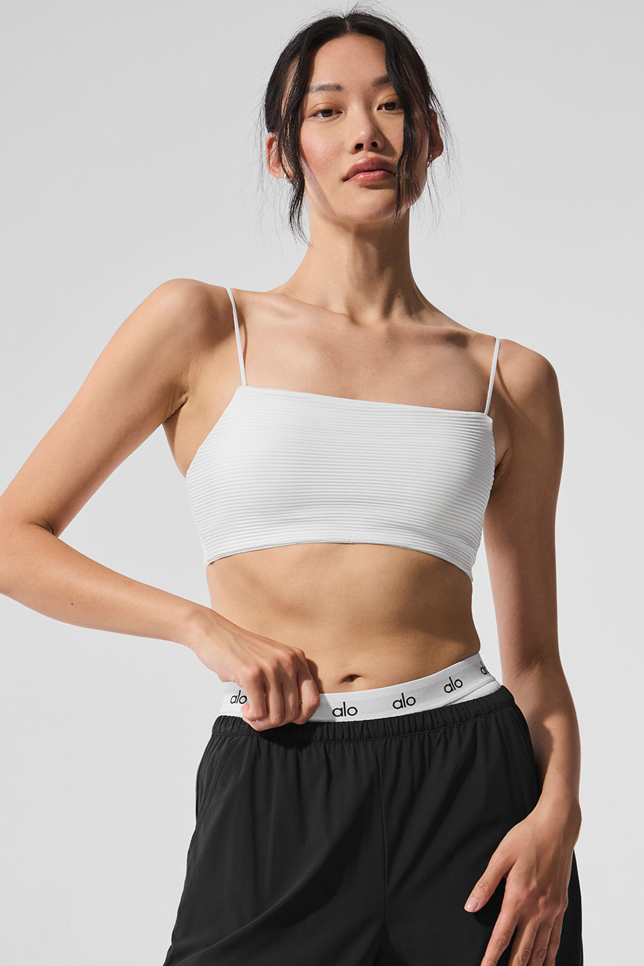 Micro Plisse Game On Bra - White