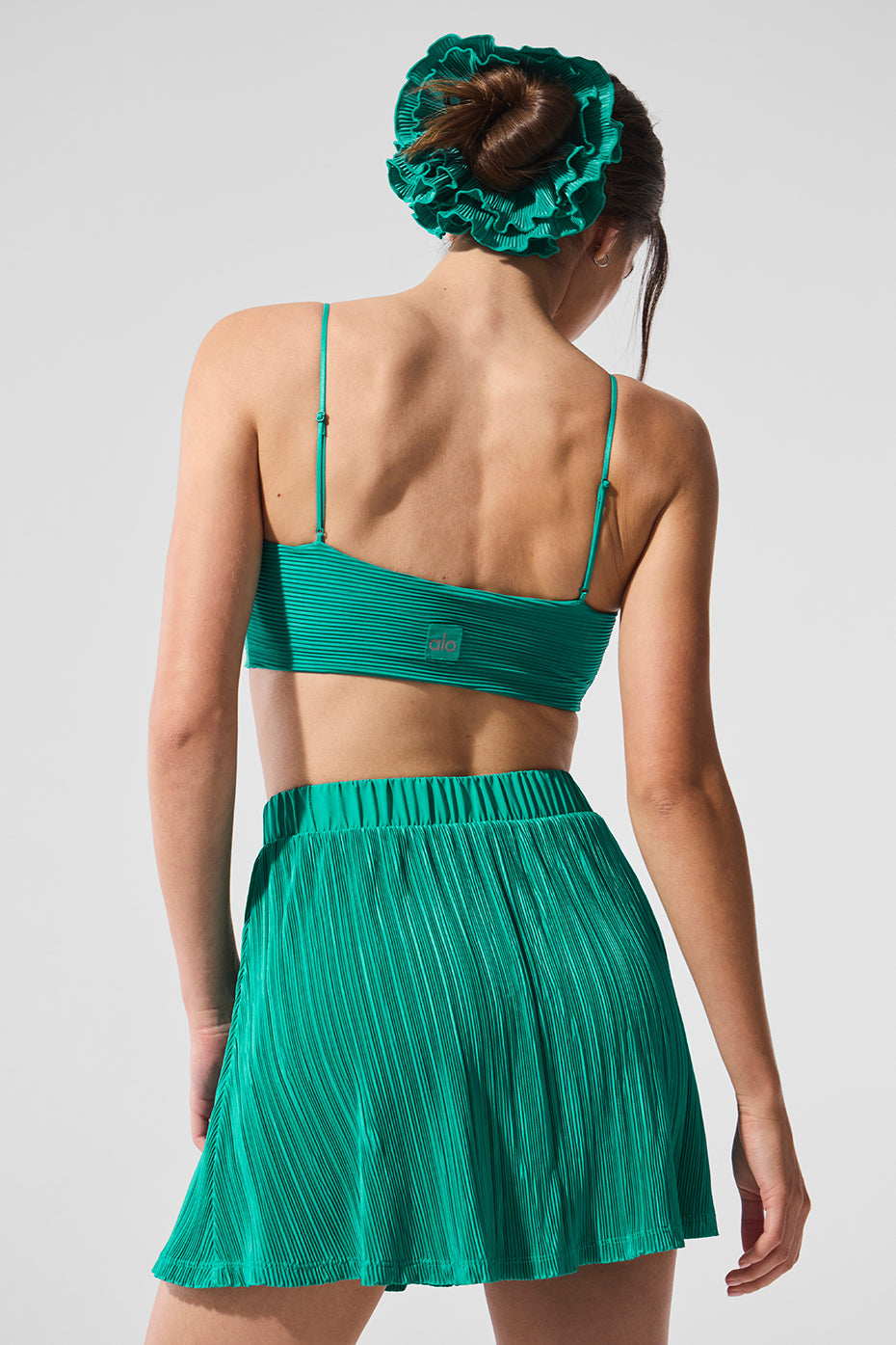 Micro Plisse Game On Bra - Spruce Green - Image 3