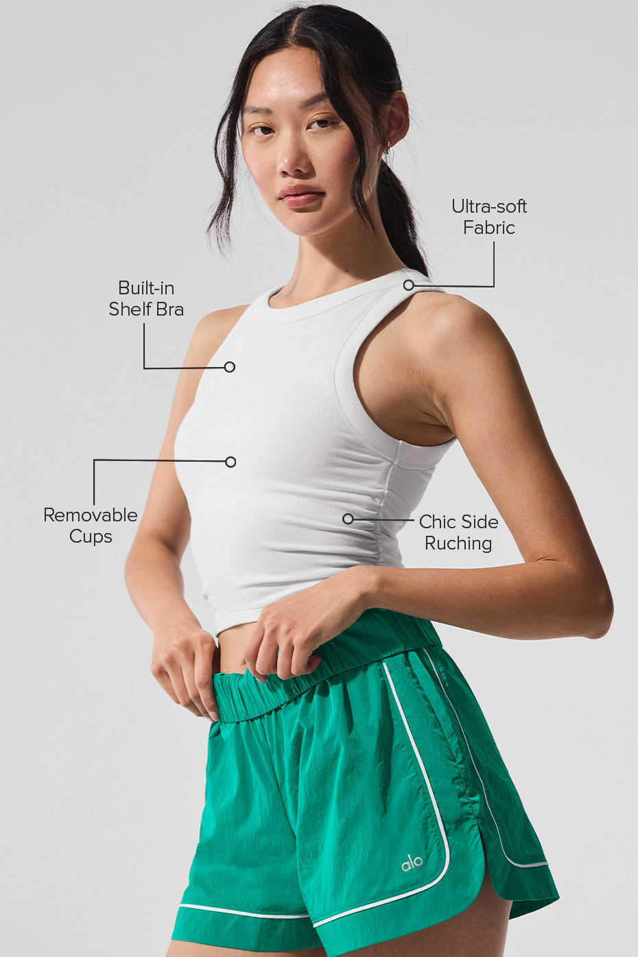 Sway Bra Tank - White - Image 2