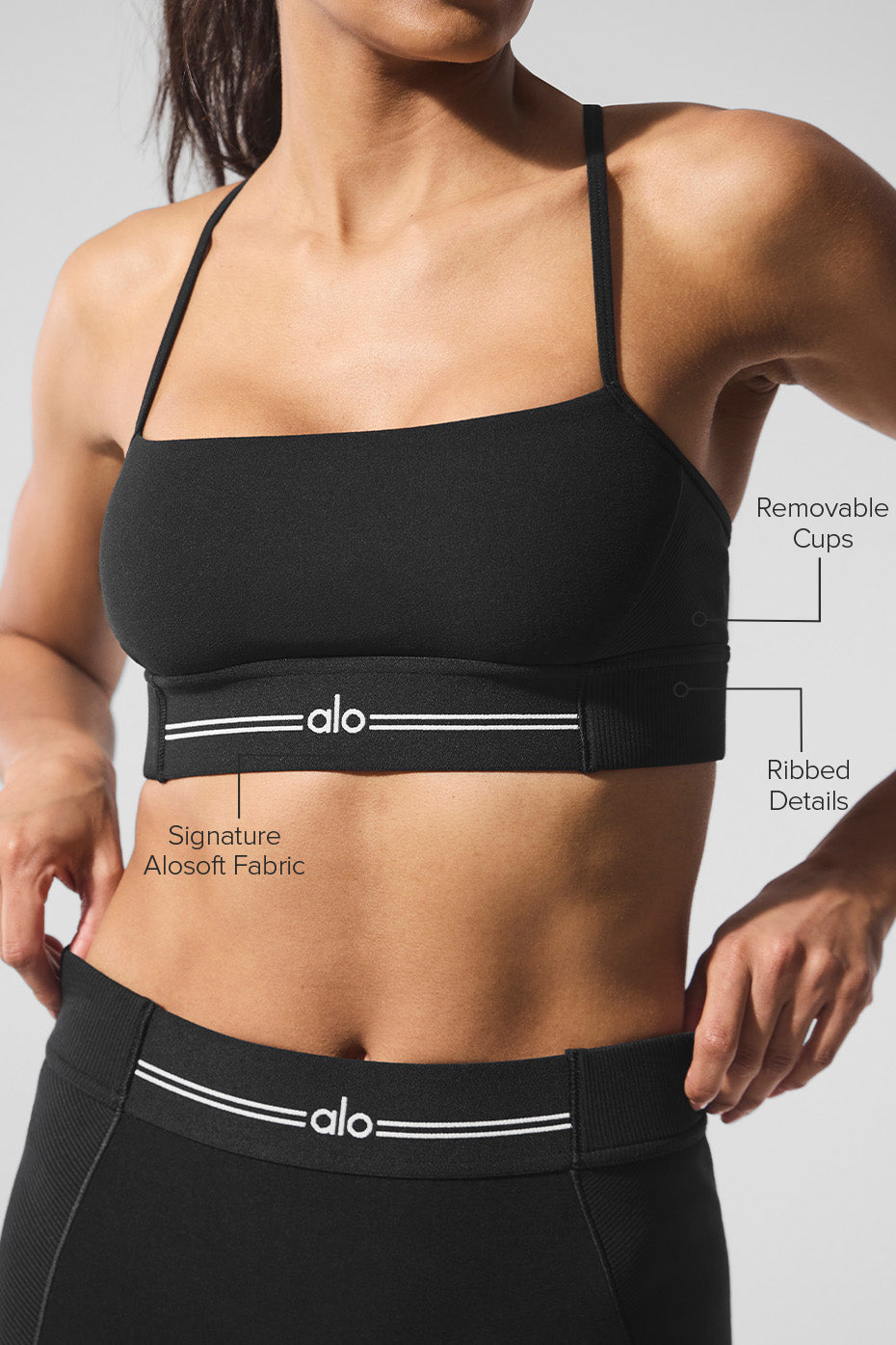 Alosoft Relay Bra - Black/White - Image 2