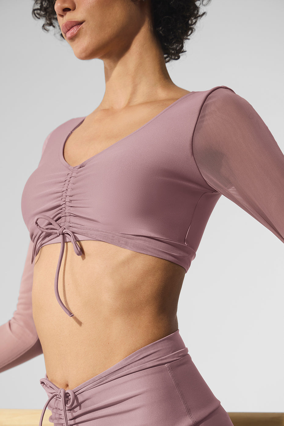 Airlift Mesh Divine Long Sleeve Bra - Smoky Quartz - Image 3