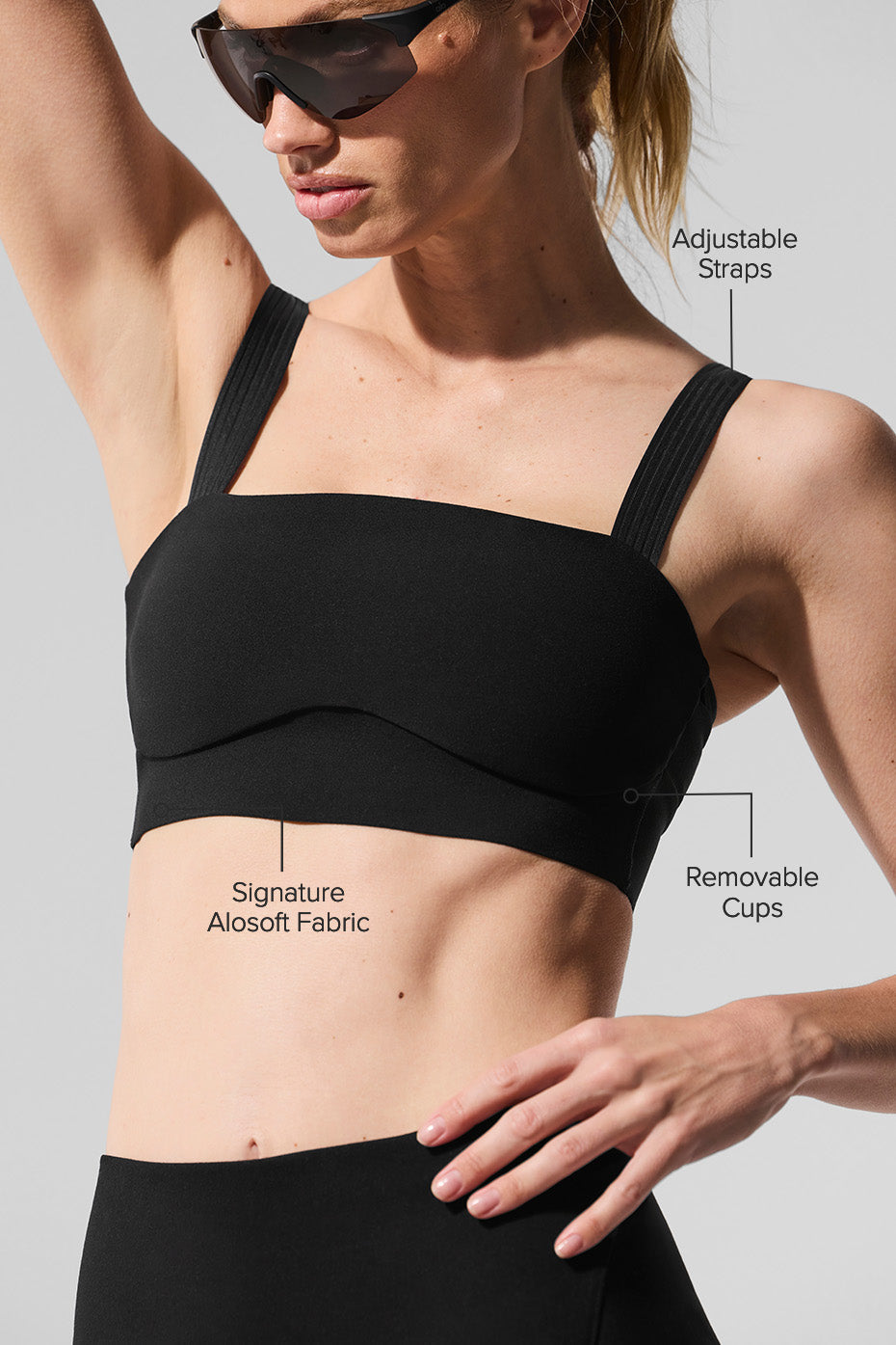 Alosoft Serve It Up Bra - Black - Image 2