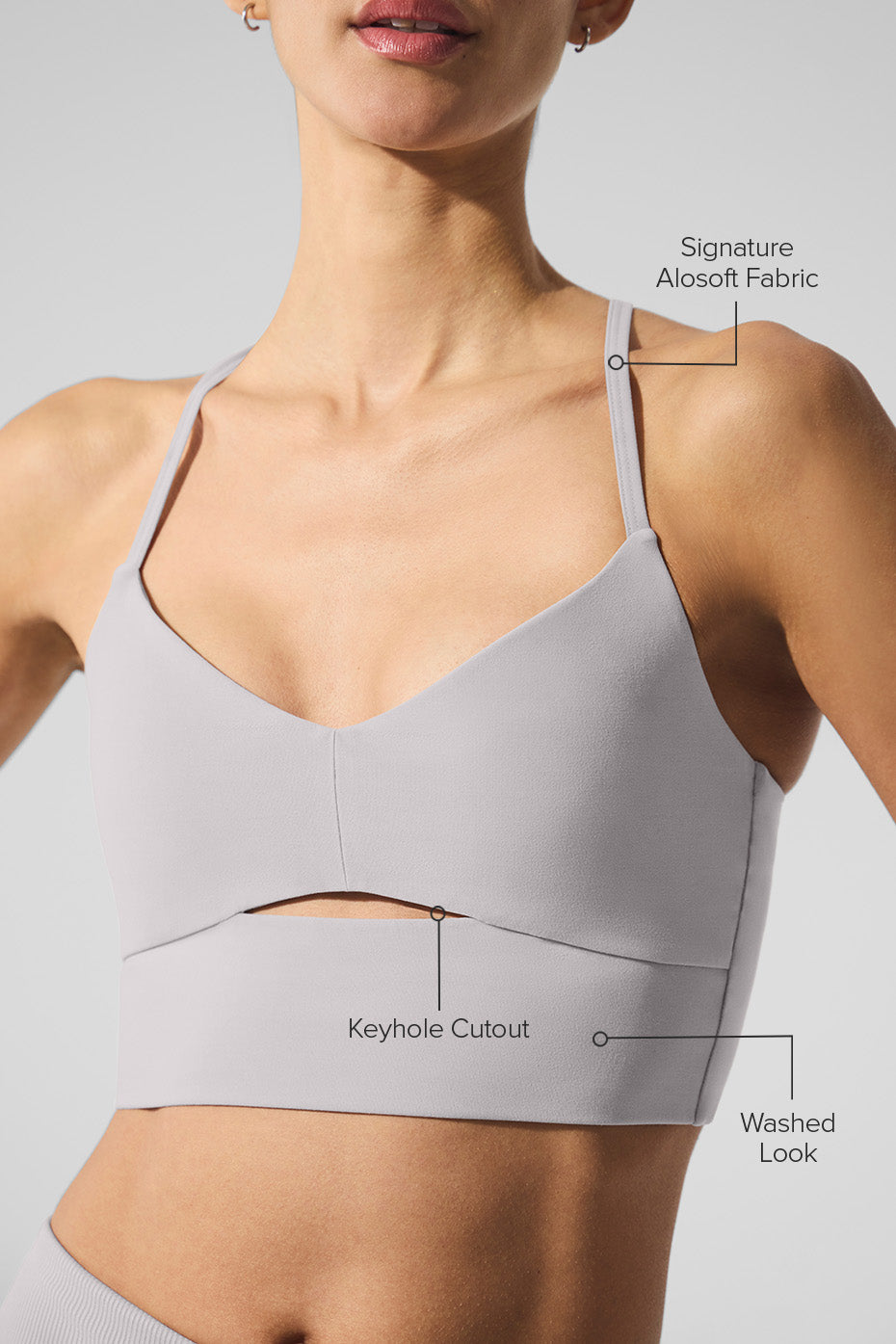Washed Alosoft Highlight Bra - Grey Sky Wash - Image 2