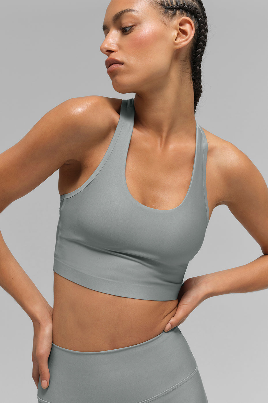 Airlift Super Sleek Bra Tank - Lunar Grey - Image 3