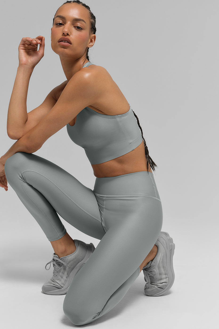 Airlift Super Sleek Bra Tank - Lunar Grey - Image 4