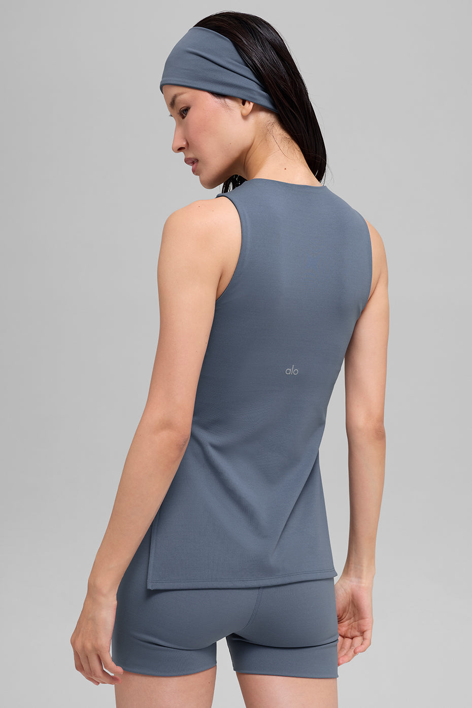 ALO Softsculpt Precision Full Length Bra Tank - Bluestone - Image 2