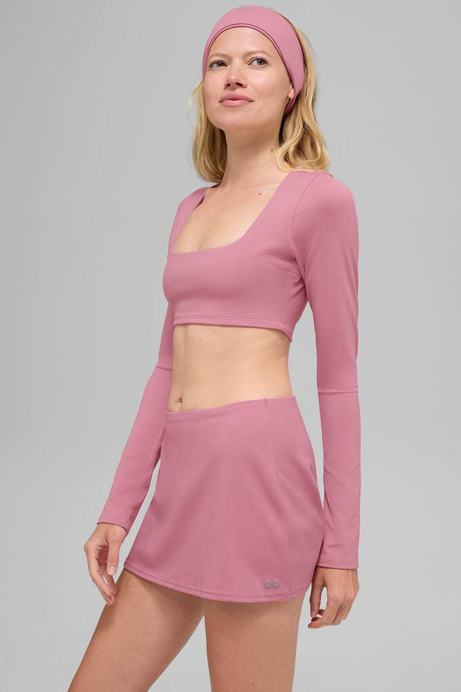 ALO Softsculpt Precision Long Sleeve Bra - Pink Wild Rose - Image 5