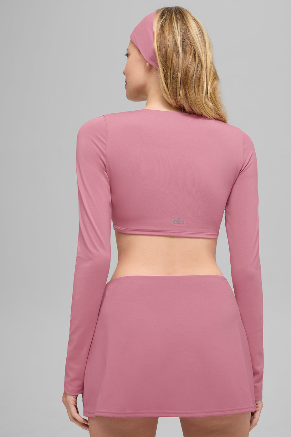 ALO Softsculpt Precision Long Sleeve Bra - Pink Wild Rose - Image 3