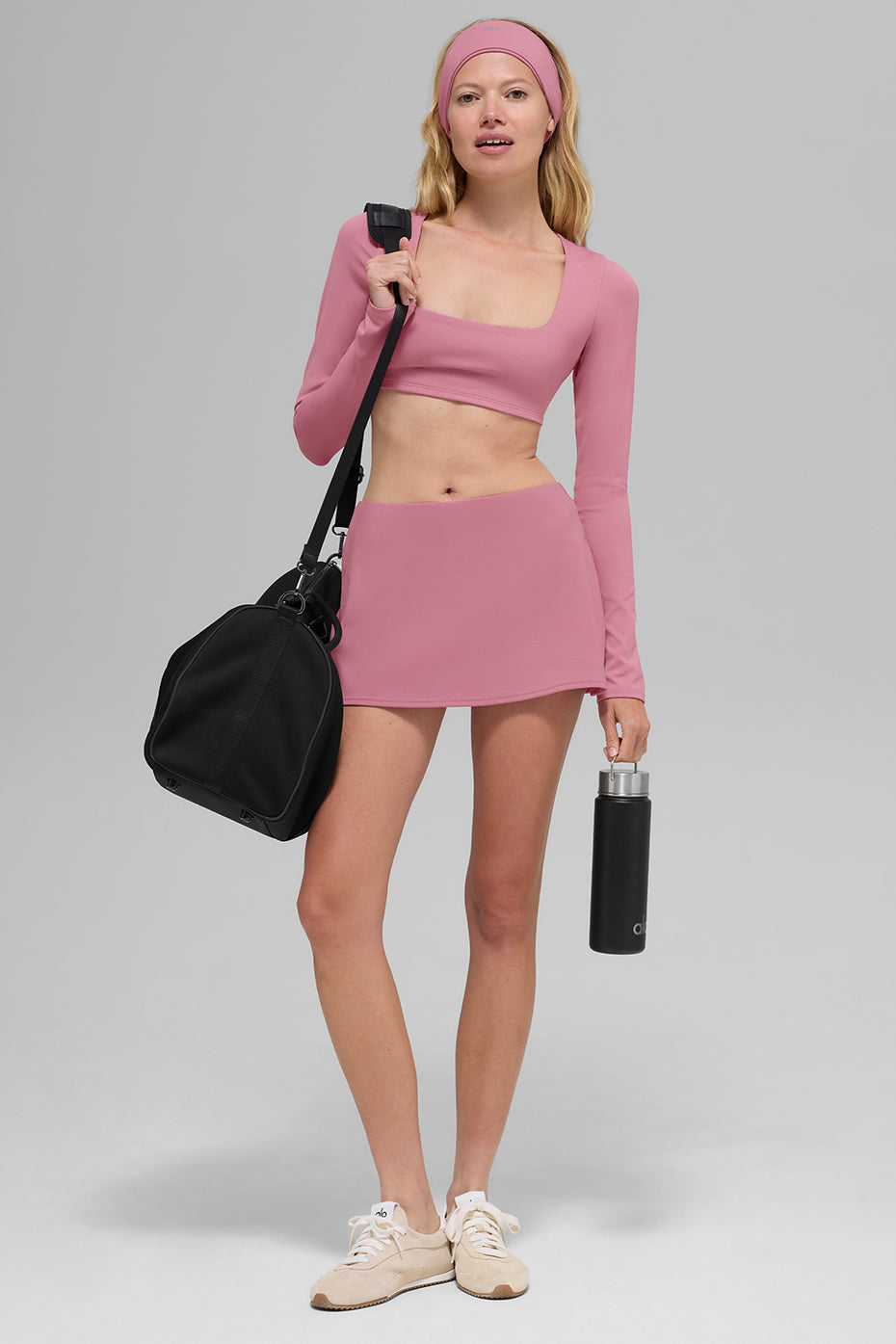 ALO Softsculpt Precision Long Sleeve Bra - Pink Wild Rose - Image 6