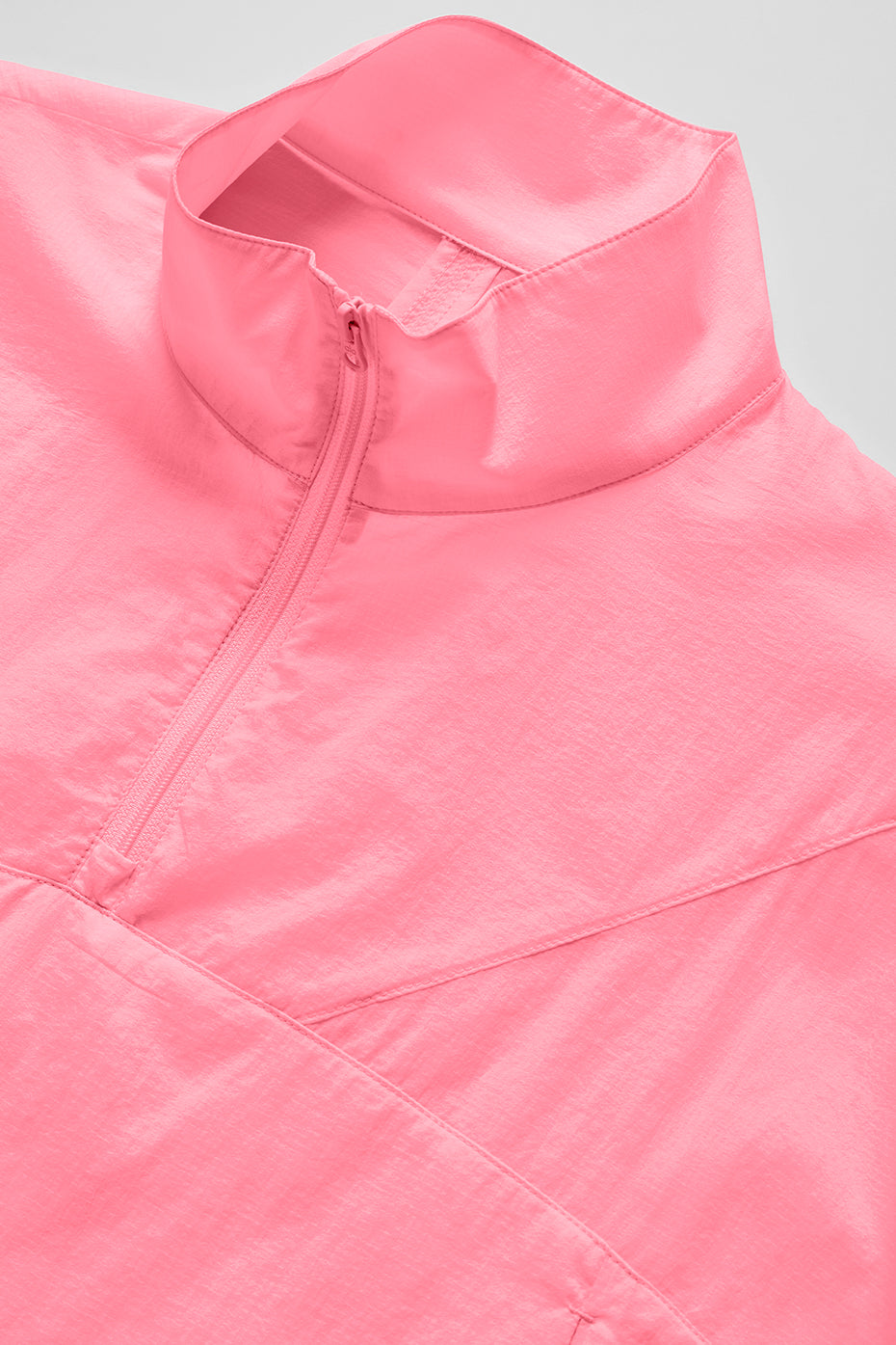 Cropped 1/4 Zip Aerial Pullover - Neon Bubblegum - Image 6